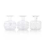 Raised Design Glass Bud Vase - Set of 3 - Vases by Carlyle Avenue
