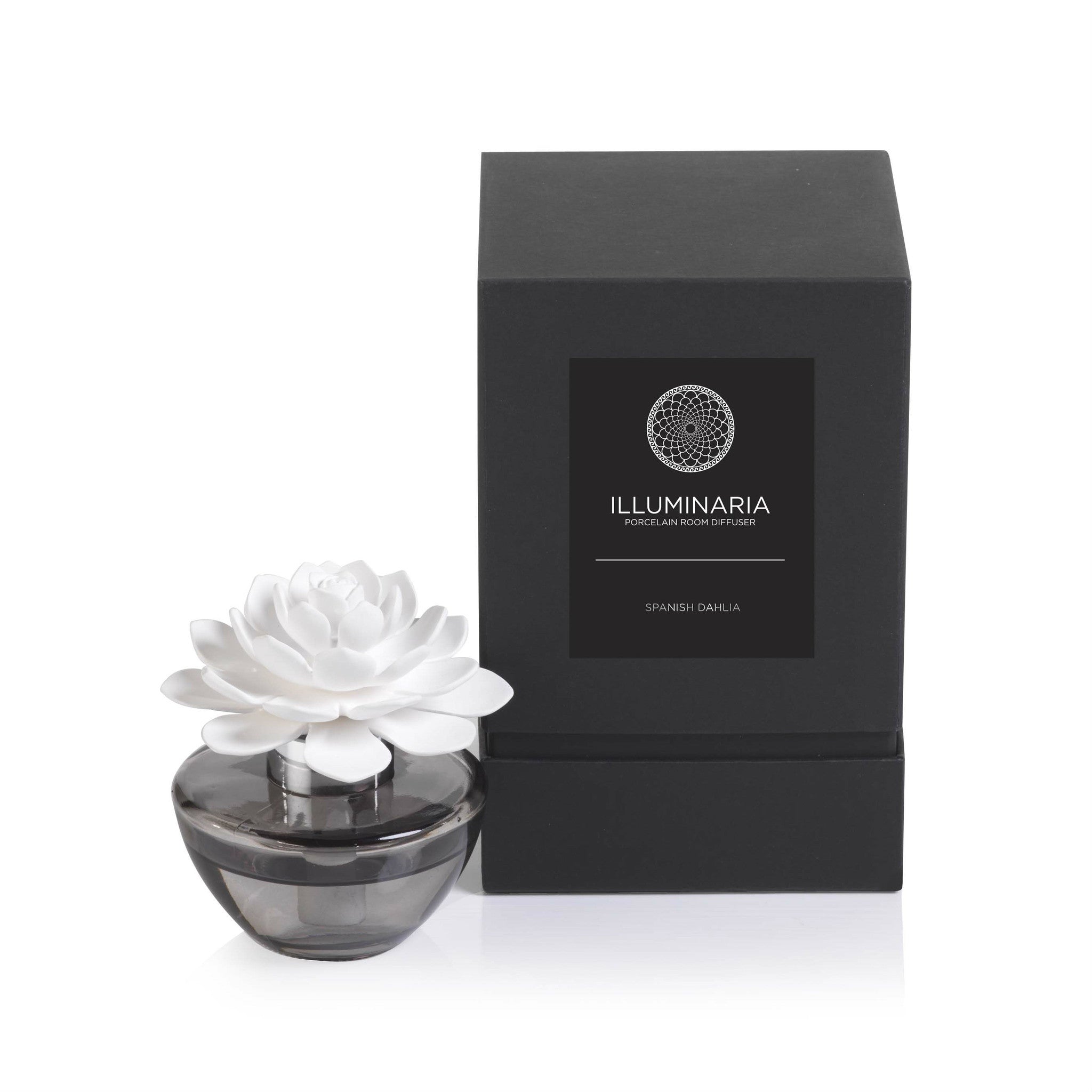 Illuminaria Porcelain Flower Diffuser - Smoke Grey - Diffusers by Carlyle Avenue