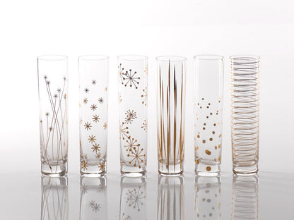 La Fête Golden Champagne Flutes - Set of 6 - Barware by Carlyle Avenue