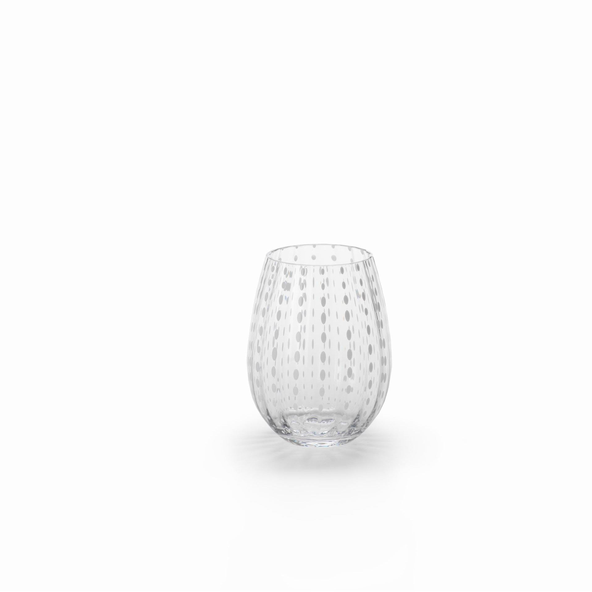 White Dot Glassware - Set of 6 - CARLYLE AVENUE