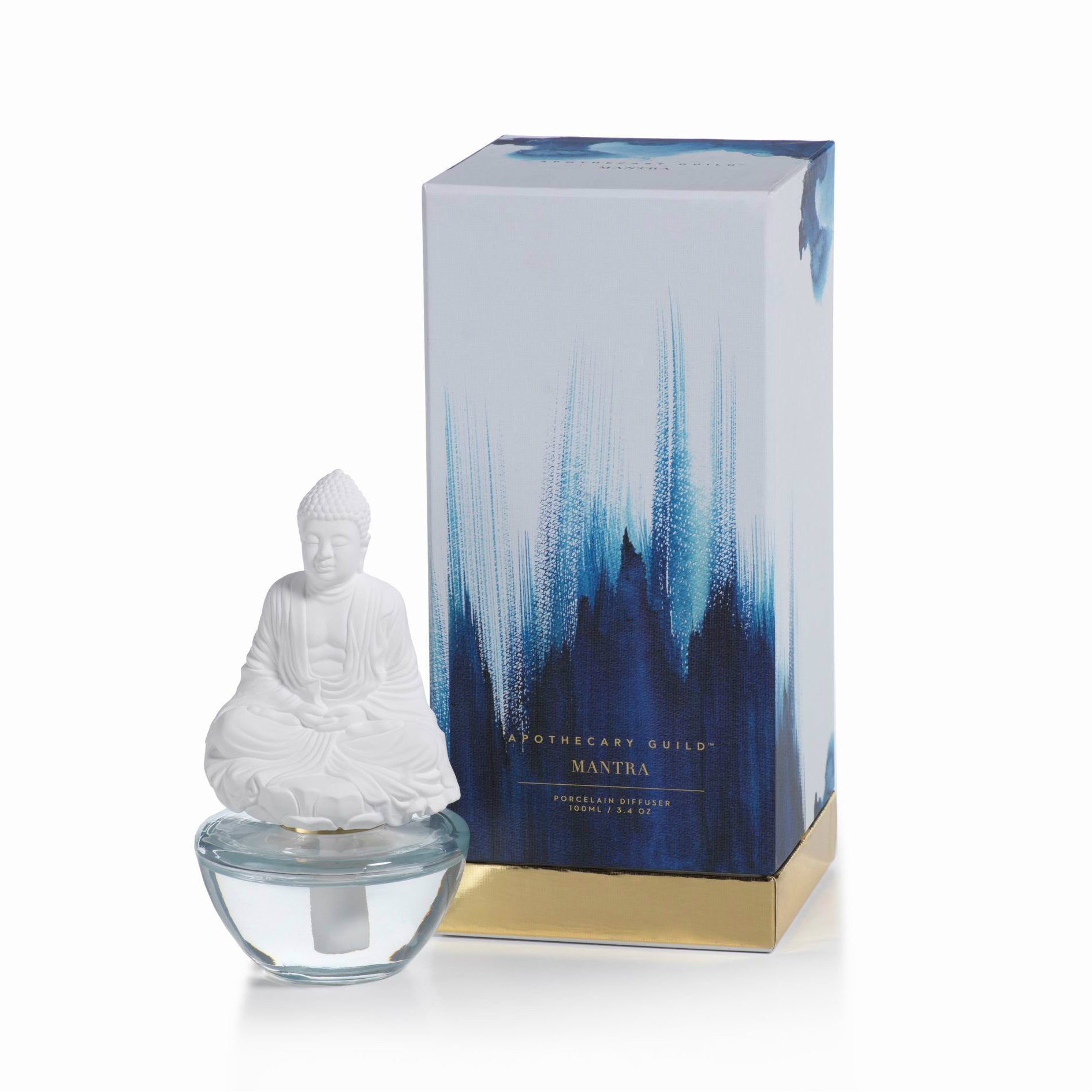 Apothecary Guild Mantra Buddha Porcelain Diffuser - Blue Lotus - CARLYLE AVENUE