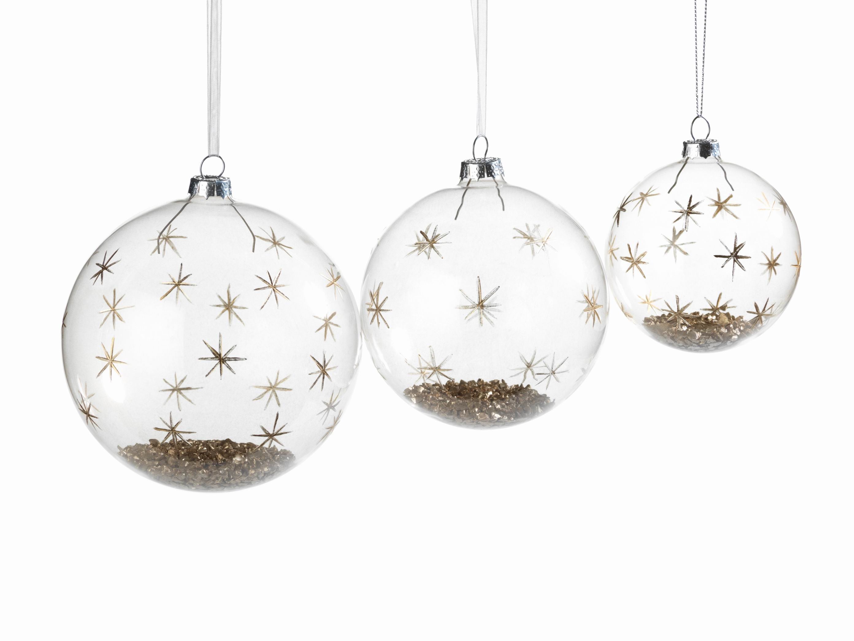 Clear Ball with Gold Confetti and Decor - CARLYLE AVENUE