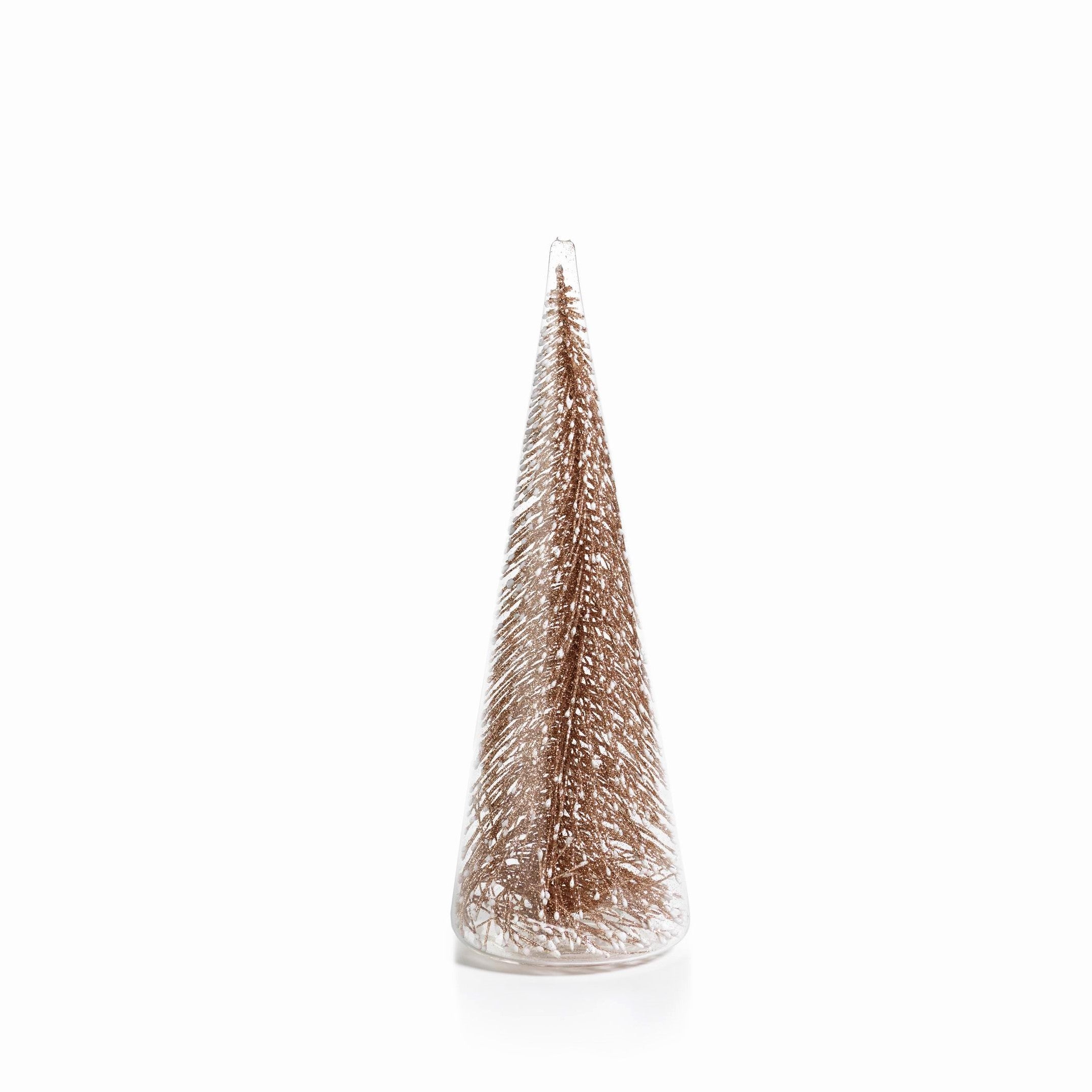 Clear Glass Decorative Tree w/Glitter - CARLYLE AVENUE
