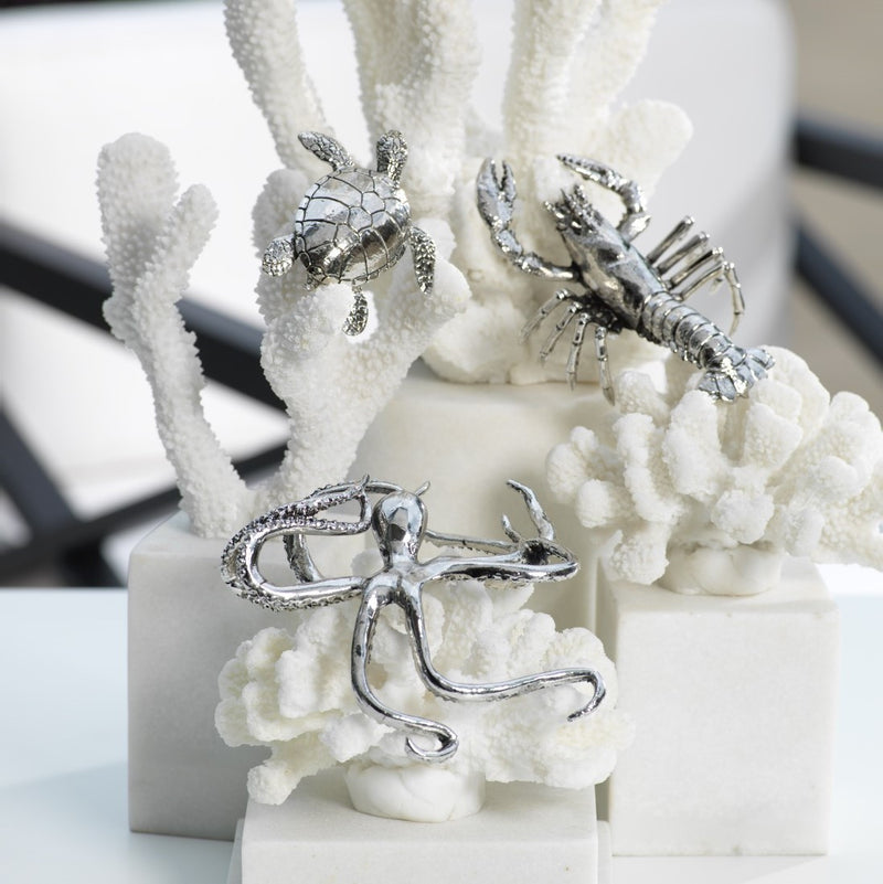 Decorative Silver Octopus - Decorative Accessories by Carlyle Avenue