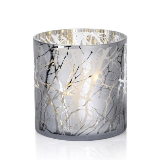 Silver Plated Branch Design LED Glass