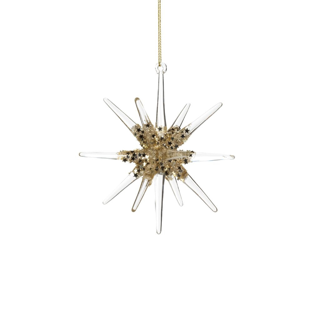 Glass 3D Snowflake Ornament - CARLYLE AVENUE