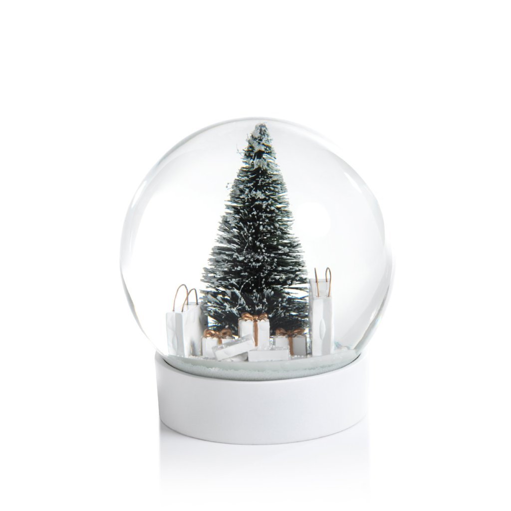 Snow Globe w/ Pine Needle Tree & Gift Bags - CARLYLE AVENUE