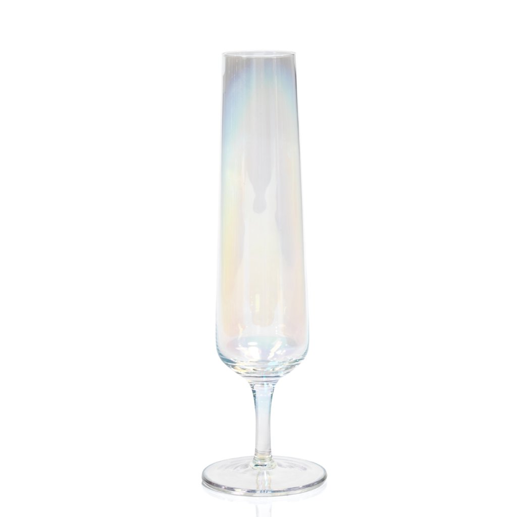 Panorama City - Festive Iridescent Champagne Flute