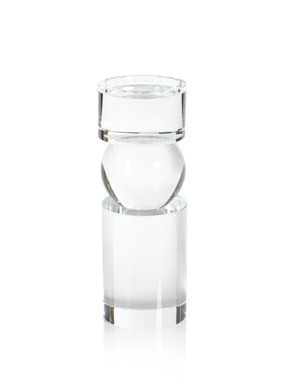 Rialto Clear Crystal Pillar Holder - Candle Holders by Carlyle Avenue