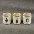 Tree Glass Tealight Holder - Set of 3 - Candle Holders by Carlyle Avenue