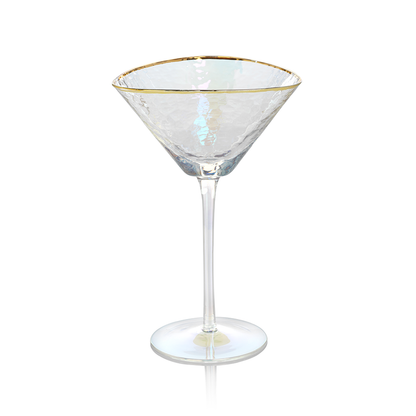 Aperitivo Triangular Stemware - Luster with Gold Rim (Single) - Drinkware by Carlyle Avenue