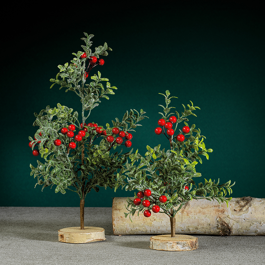 Tree with Red Holly Berries