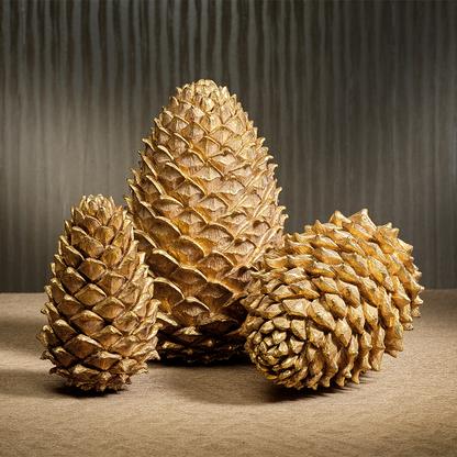 Golden Decorative Pine Cone - Christmas Decor by Carlyle Avenue
