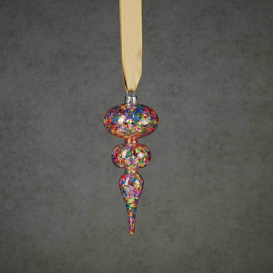 Multicolor Sequin Ornament - Set of 4
