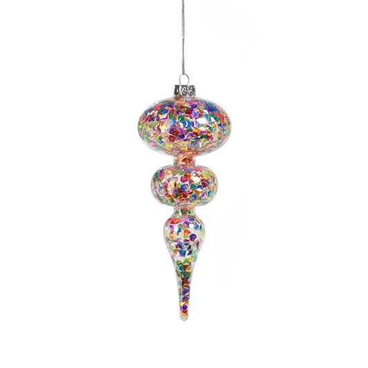 Multicolor Sequin Ornament - Set of 4