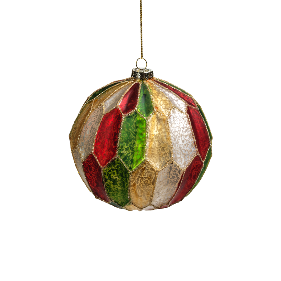 Multicolor Glass Ball Ornament