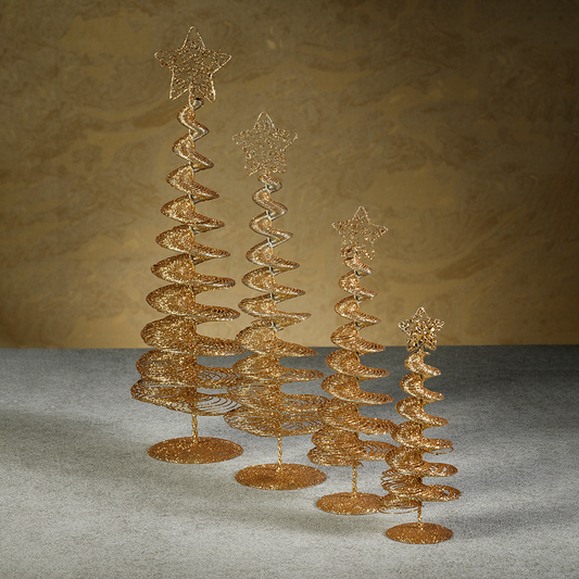 Swirl Wire Tree - Gold