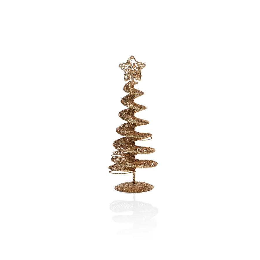 Swirl Wire Tree - Gold