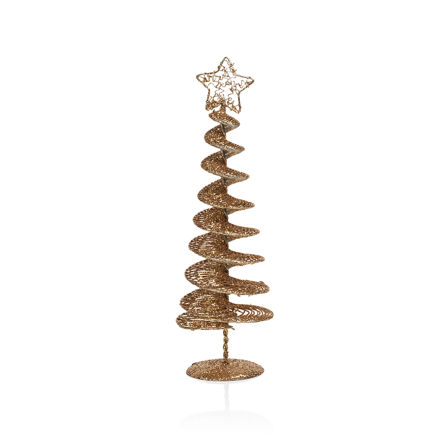 Swirl Wire Tree - Gold