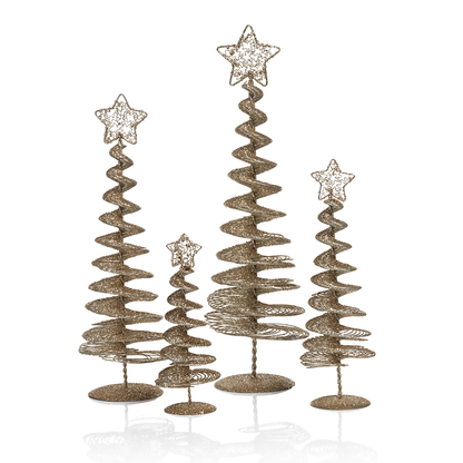 Swirl Wire Tree - Champagne - Christmas Trees by Carlyle Avenue