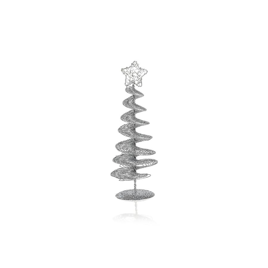 Swirl Wire Tree - Silver