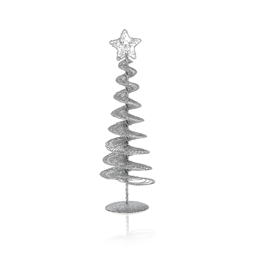 Swirl Wire Tree - Silver
