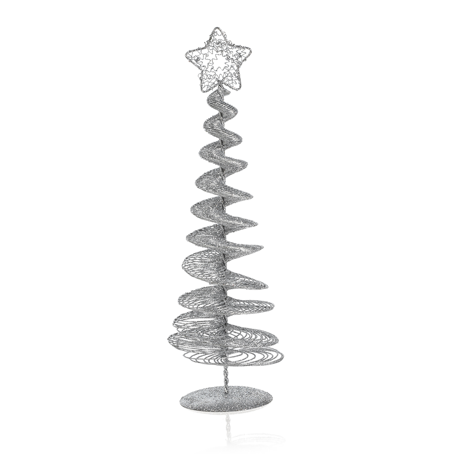 Swirl Wire Tree - Silver