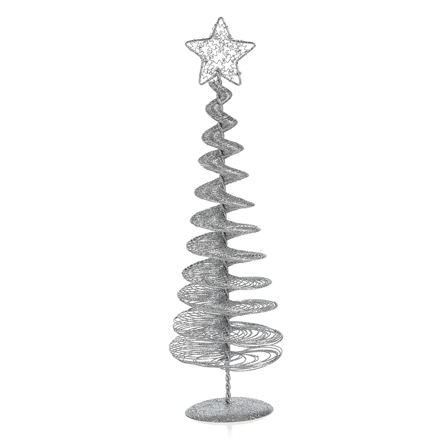 Swirl Wire Tree - Silver