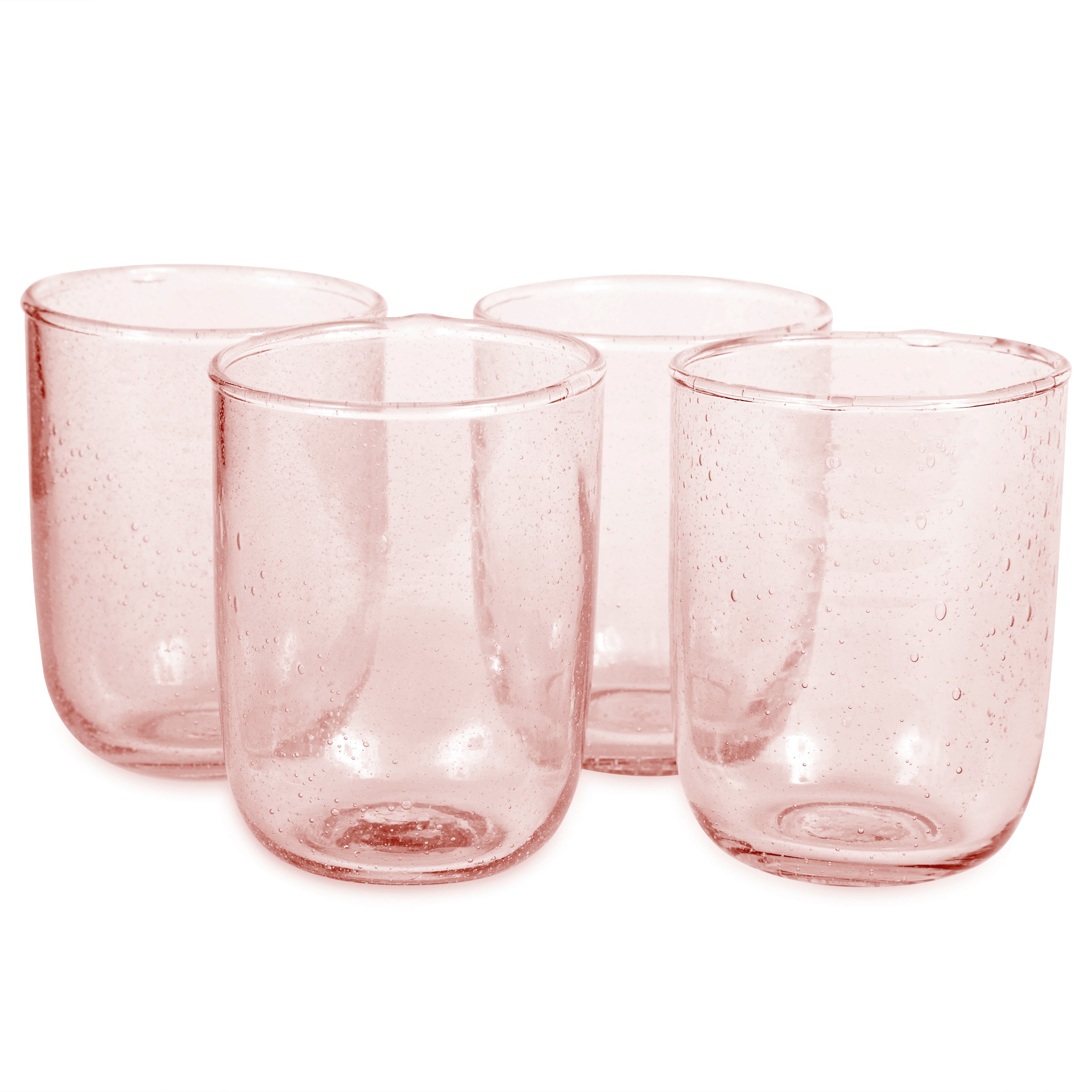 Pale Rose Seeded Tumblers - Set of 4