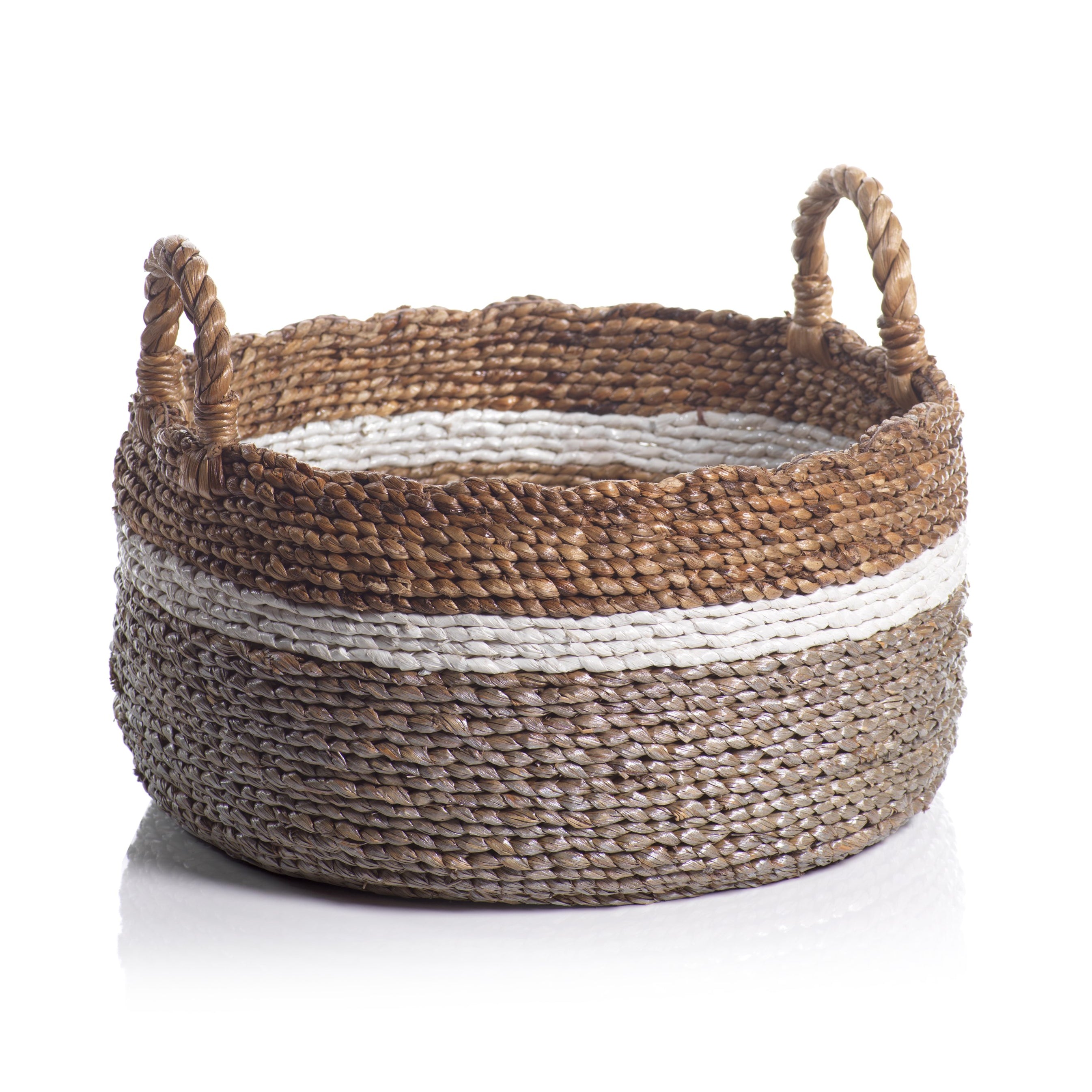 Fira Set of 2 Assorted Seagrass & Water Hyacinth Baskets - CARLYLE AVENUE