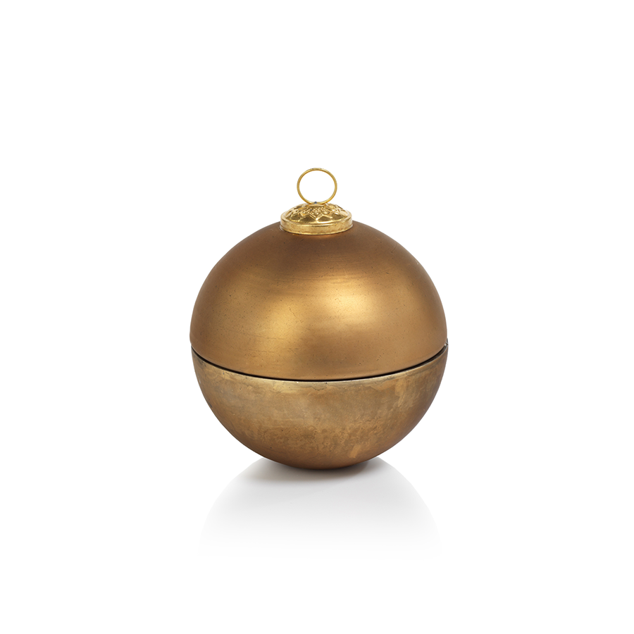 Ornament Ball Scented Candle - Matte Gold