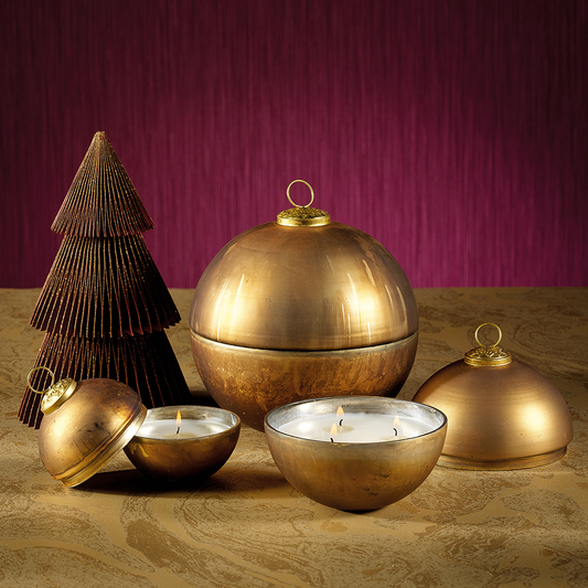 Ornament Ball Scented Candle - Matte Gold