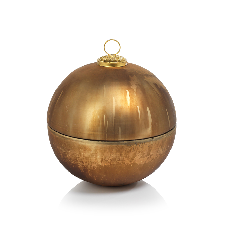 Ornament Ball Scented Candle - Matte Gold