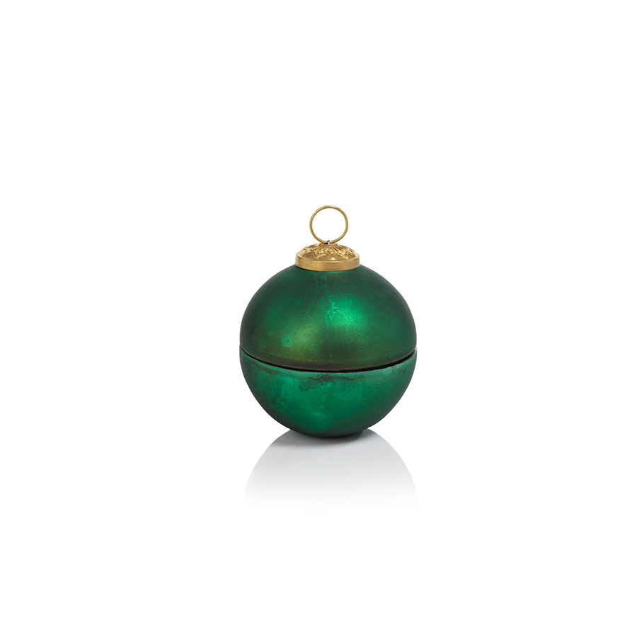 Ornament Ball Scented Candle - Matte Green