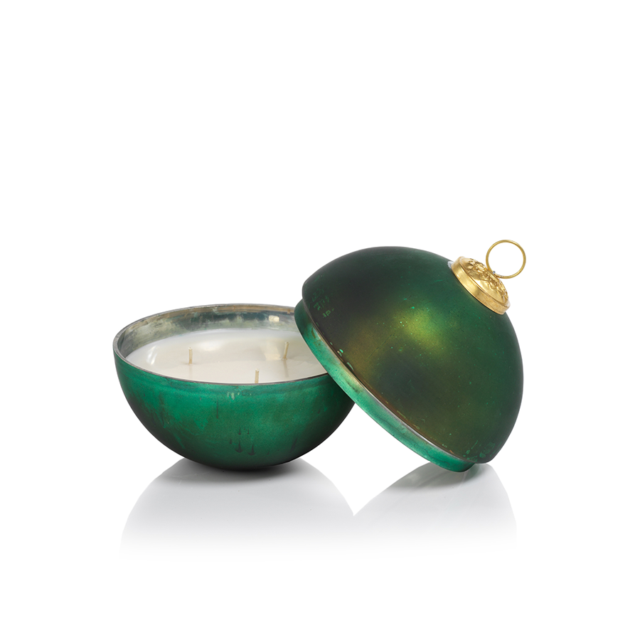 Ornament Ball Scented Candle - Matte Green
