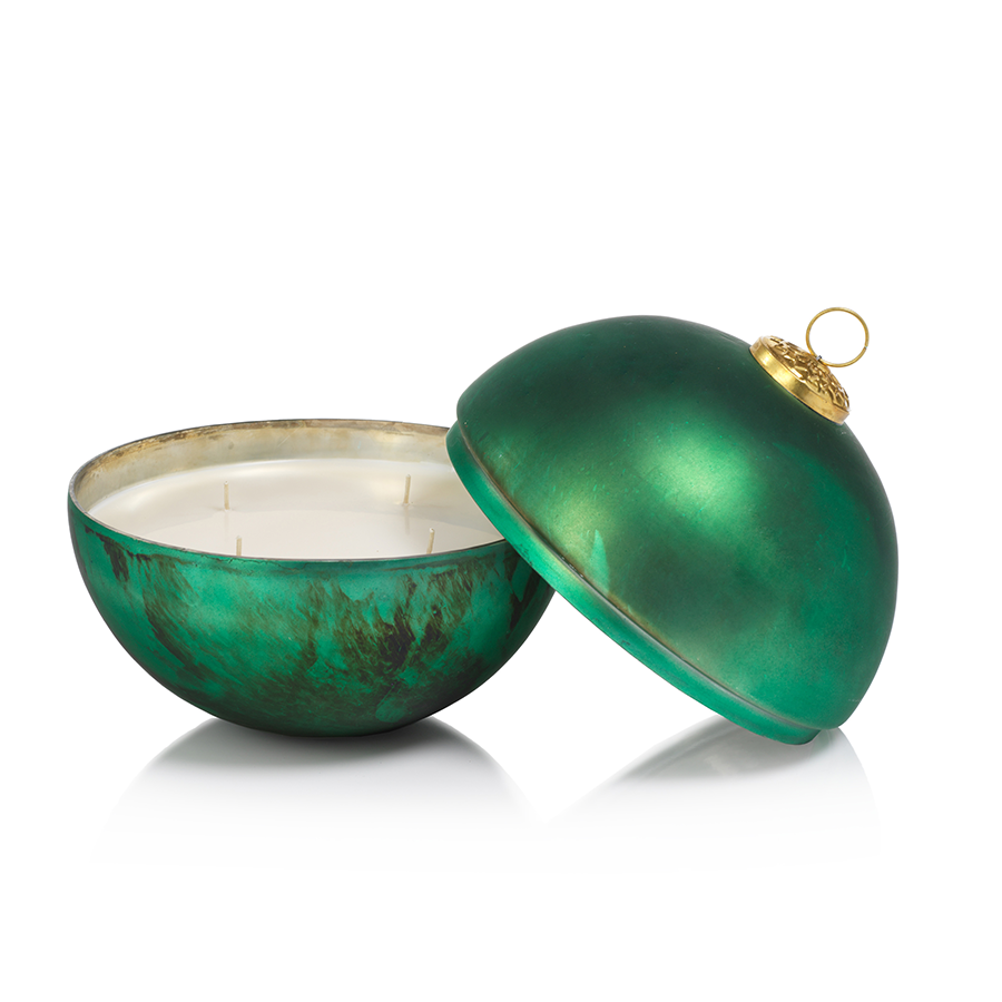 Ornament Ball Scented Candle - Matte Green