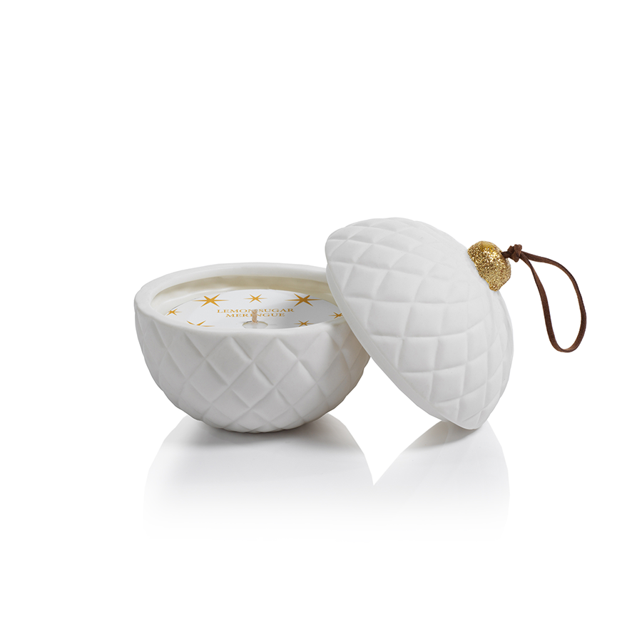 Porcelain Round Ornament Candle - Candles by Carlyle Avenue