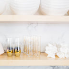 La Fête Golden Champagne Flutes - Set of 6 - Glassware by Carlyle Avenue