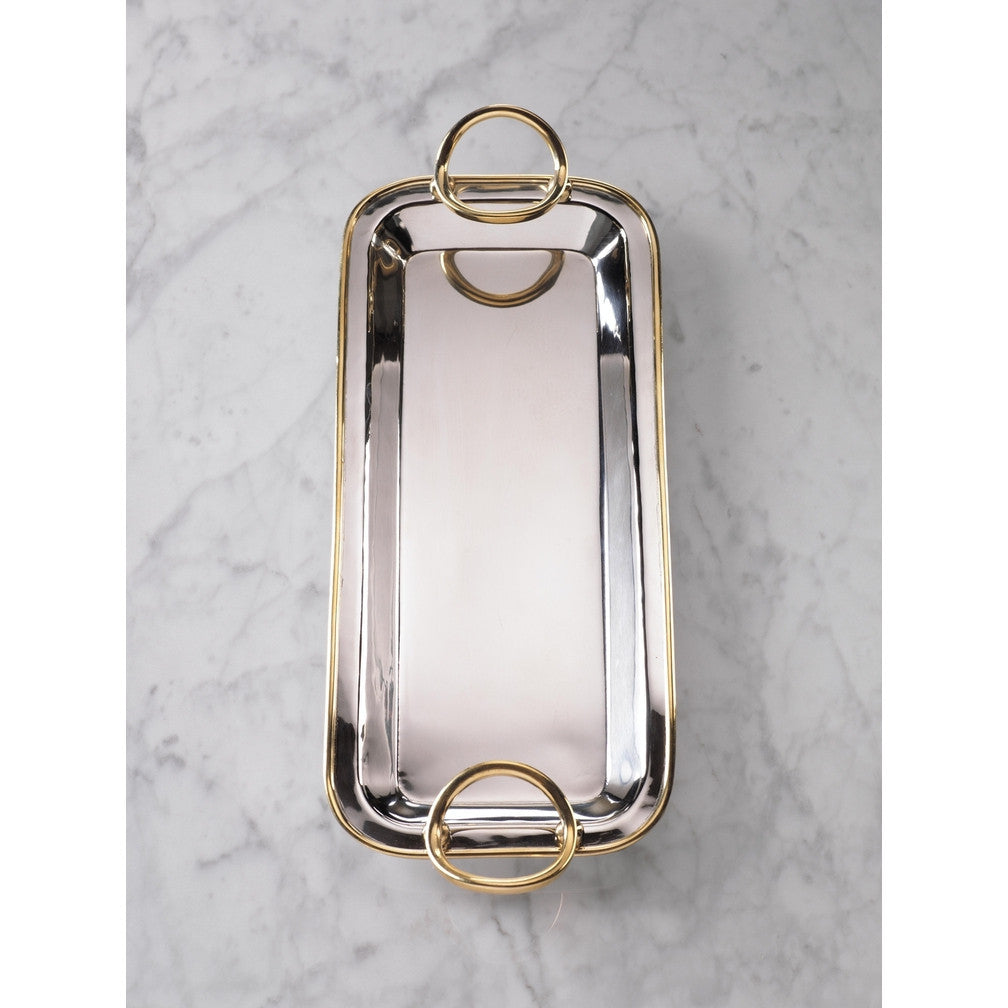 Polished Nickel & Gold Precious Long Trays - CARLYLE AVENUE