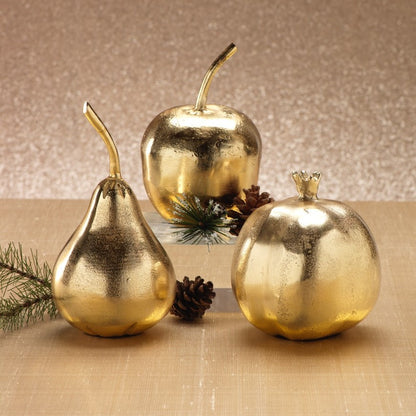 Golden Decorative Fruit - Christmas Decor by Carlyle Avenue