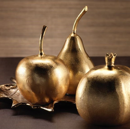 Golden Decorative Fruit - Christmas Decor by Carlyle Avenue