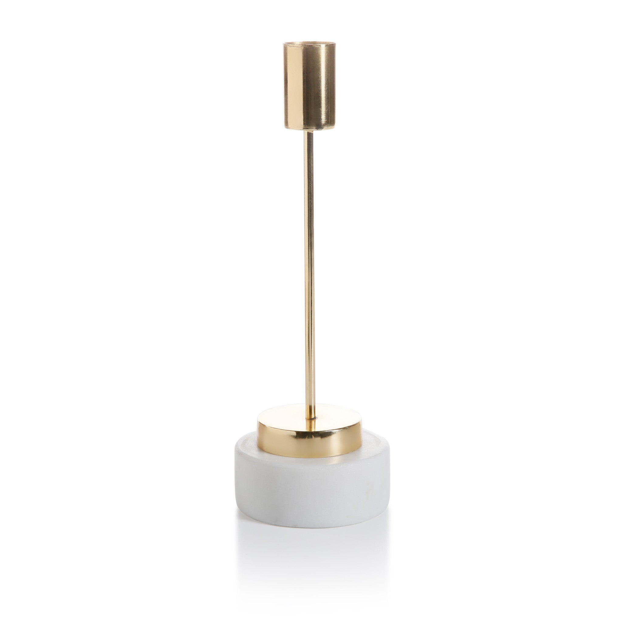 Celine Brass and Marble Taper Holder - CARLYLE AVENUE