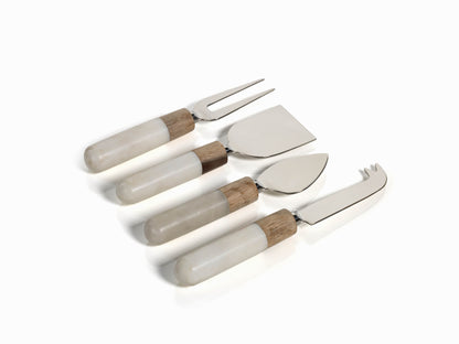 Marble and Wood Cheese Tool Set - Kitchenware by Carlyle Avenue