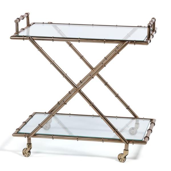 Malay Metal Bamboo Bar Cart - CARLYLE AVENUE