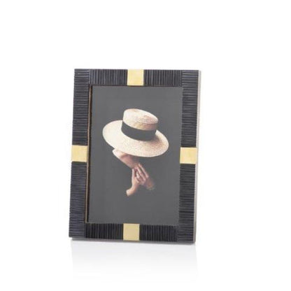 Maha Black Bone w/ Brass Trim Photo Frame - Picture Frames by Carlyle Avenue