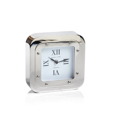 Mark Lane Table Clock - Nickel - Clocks by Carlyle Avenue