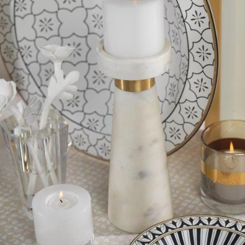 Marmo Marble Pillar Holder - CARLYLE AVENUE