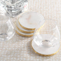 Four Marmo Marble Round 4" Coasters - Coasters by Carlyle Avenue