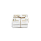 Four Marmo Marble Square 4" Coasters - Coasters by Carlyle Avenue