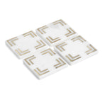 Four Marmo Marble Square 4" Coasters - Coasters by Carlyle Avenue